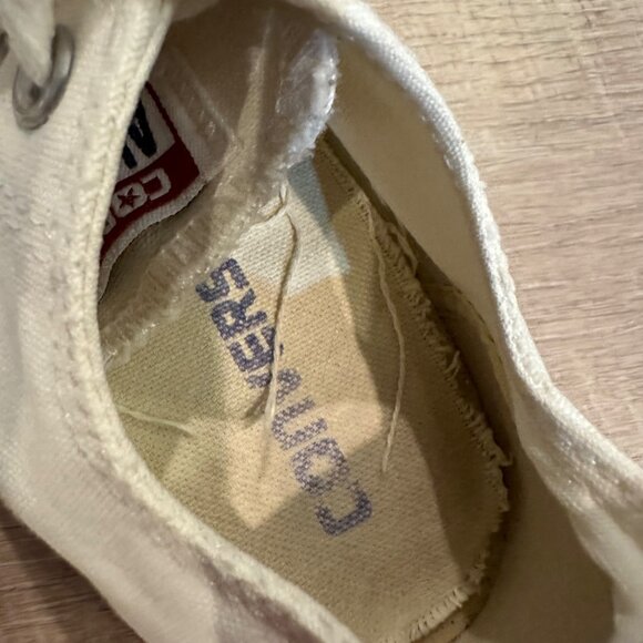 CONVERSE LOW TOP WHITE SNEAKERS MENS 5 WOMENS 7 - Picture 6 of 8